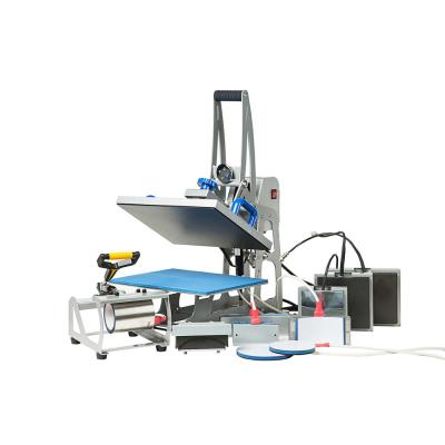 China Home Use Factory Direct 9 in 1 Combo Universal Automatic Open T-shirt Printing Sublimation Heat Press Machine for sale