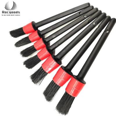 China Car Detailing Brush 9pcs Detailing Brush Car AC Air Conditioner Wash Bristle Brush Black Car Air Vent Deatail Cleaning Brushes For Dust for sale