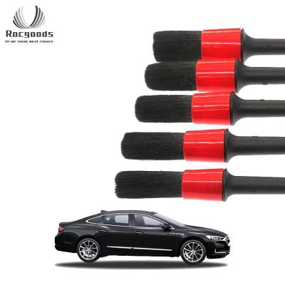 China Car Cleaner Brush 3pc Quality Plastic Purple Car Dust Cleaning Interior Detailing Wash Sweeps Auto Interior Dusting Brush Detailing Kit For Car Interior for sale