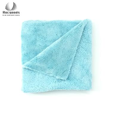 China Hot Selling 350GSM Coral Fleece Car Wash Microfiber 80% Polyester Cloth Edgeless Car Cleaning Towel for sale