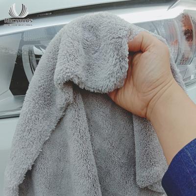 China Soft Edgeless Towel 350GSM 40x40cm Microfiber Towel 80% Polyester Plush Polishing Drying Towel Car Cleaning Cloth Edgeless Soft Towel for sale