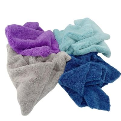 China Microfiber Coral Polish 80% Polyester Car Care Towel Fleece Cleaning Drying Towels for sale