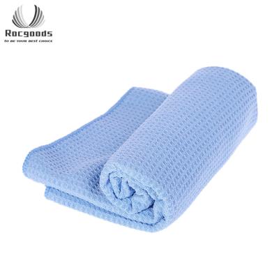 China Durable 100x100 Microfiber Towel Premium Absorbent Car Cloth Car Wash Waff Cleaning Cloth Large Microfiber Towels Car Care Towels for sale