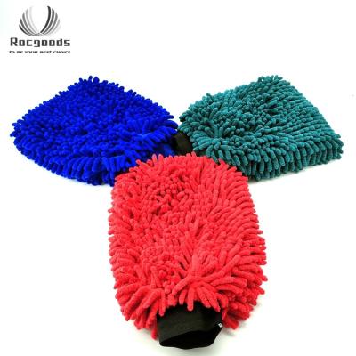 China Microfiber Chenille Material Car Wash Microfiber Cleaning Glove For Car Detailing Wash for sale