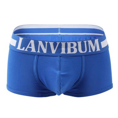 China Antibacterial Pure Color Boxers Mens Breathable Underwear for sale