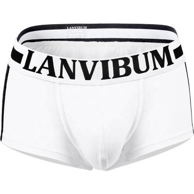 China Antibacterial Custom Brand Logo Comfortable Men's Underwear Traditional Men's Breathable Boxers for sale