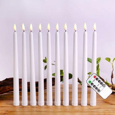 China Flameless Chinese Supplier Led Long Candle Stick Led Taper Candle Remote Led Plastic Battery Candle for sale