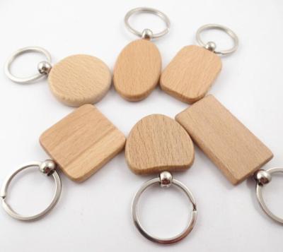 China Eco-Friendly Promotional Natural Wood Wooden Items Gift Custom Luxury Key Ring Keychain With Logo Engraving for sale