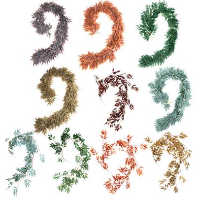 China Life Like YANXIN Boston Ivy Maple Willow Leaves Backdrop Garland Doorways Garland String Wedding Arch Swag for sale