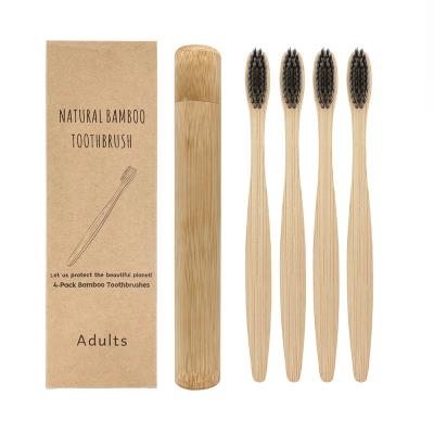 China 1-2Time One Day 2019 Luxury Wholesale Personalized Adult Package Flat Set New Colored Bristle Free Sample Ultra Soft Bamboo Toothbrush for sale