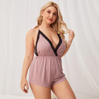 China Nightgown 2022 Plus Size Loungewear Plus Size Onesies Pajamas Sexy Women's Sleepwear for sale