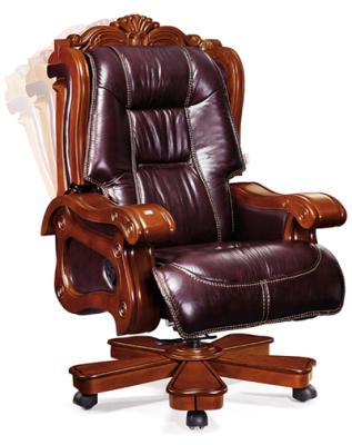 China (Height)Executive Office Adjustable Luxury Wooden Chair With Large Wooden Base for sale