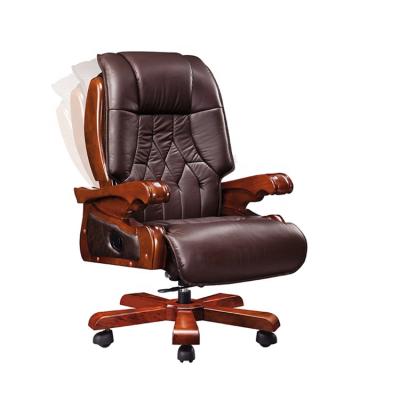 China (Size)Adjustable Antique Engineer Boss High Back Office Chair Espresso Manager Task Chair With Leather Top for sale