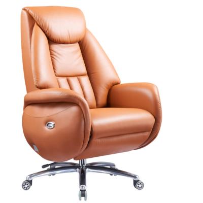 China Luxury PU (Height) Adjustable High Back Design Boos Chair Executive Office Leather Chair With Armrest for sale