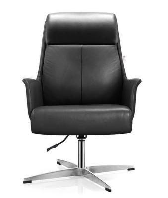 China New Faction Adjustable Indoor Furniture Cow Leather (Height) Meeting Conference Chairs For Office Use With Aluminum Base for sale