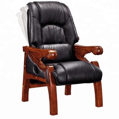 China Traditional Luxury Meeting Chair High Density Leather Sponge Cushion Chair For Office for sale