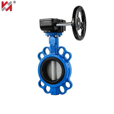 China Home kitchen 18 19 inch porcelain wholesale three inch worm type cast iron body wafer butterfly valves for sale