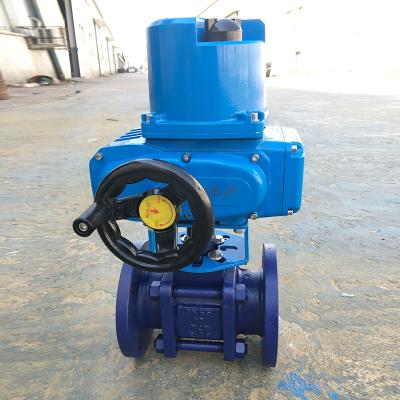 China 24V 110V AC Electric Motorized Trigger Ball Valve Water Flow Flange General Control Float for sale