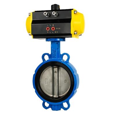 China 8 inch hydrophobic butterfly valve with prca actuatorstainless steel butterfly valve for sale