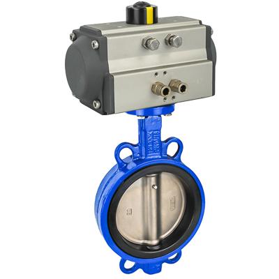 China Cast Iron Wafer Pneumatic Nodular Butterfly Valve DN50-DN600 for sale