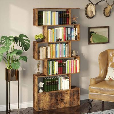 China Customized Viable Storage Cabinet Wall Shelves Wooden Rack Bookcase Book Shelves Bookcases For Home Living for sale