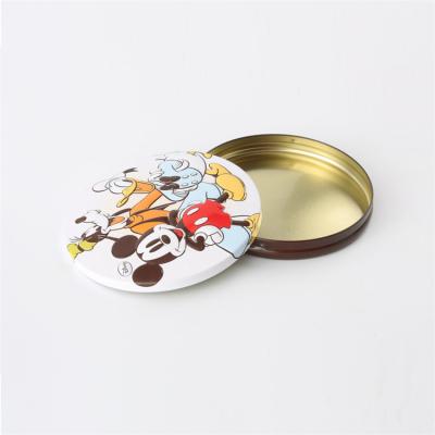 China Food Two Pieces Round Candy Tin Box , Wedding Candy Tin Box for sale