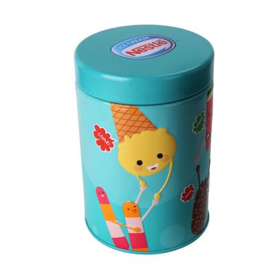 China Round Farmhouse Tin Packing Box With Spice Shortage Small Size And Plain Printing Tin Boxes for sale