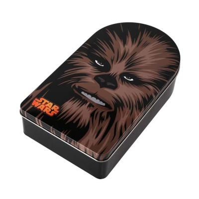 China Custom Printed GIFT Envelope Special Shape Tin Cans Packaging Blank Box For Star Wars Design for sale