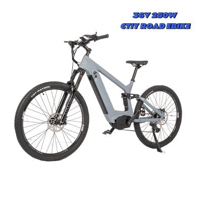 China Aluminum Alloy 36V 250W Hidden Battery City Electric Bike Fat Tire Road Electric Bike Hybrid Mountain Ebike for sale