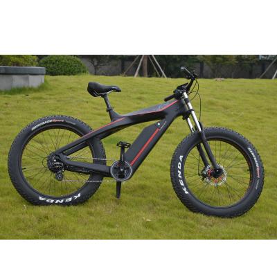 China Carbon Fibre ES750 26inch Carbon fiber ebike  48V 750W fat tyre electric bike for sale