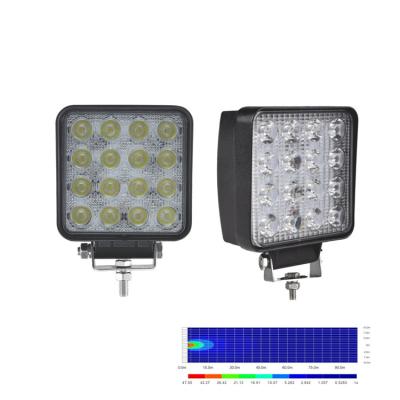 China Aluminum Manufacturer Selling 48w Led Car Working Light For 12V 24V Tractor Boat Trucks Excavator Offroad Work Light for sale