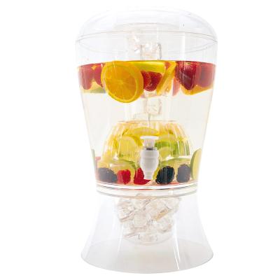 China Hotel Buffet Equipment Plastic Insulated Ice Cool Desktop Mini Cold Drink Tower Dispenser for sale