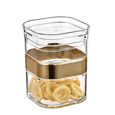 China Galley Sustainable Waterproof Organization Square Acrylic Dry Goods Container for sale