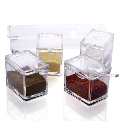 China Cheap Price Table Viable Sugar Salt Container Spice Plastic Salt Containers for sale