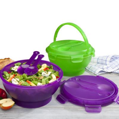 China Eco - Friendly Plastic Picnic Salad Bowl With Handle for sale