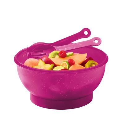 China Viable Take Out PP Plastic Salad Bowl With Spoon Fork for sale