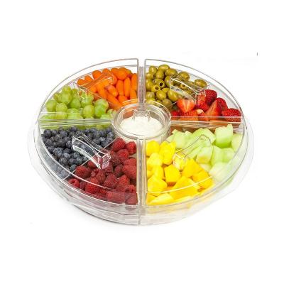 China Food Serving Dish Fruit Plastic Acrylic Tray Tray For Vegetable for sale