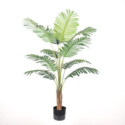 China New High Simulation Coastal Style Plastic Potted Palm Tree Artificial Palm Tree Bonsai Plant for sale