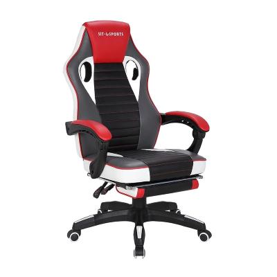 China Wholesale (Height)Adjustable PU Leather Red Swivel Adjustable Computer Gaming Chair for sale