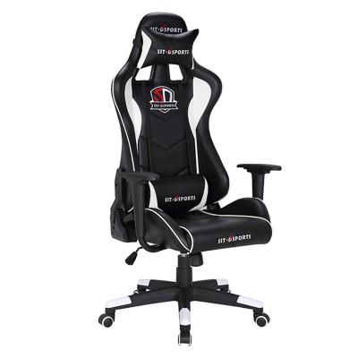 China Saidong Anji High Quality Leather Gaming Computer Chair Rotating Black Racing Style Swivel Gaming Chair for sale