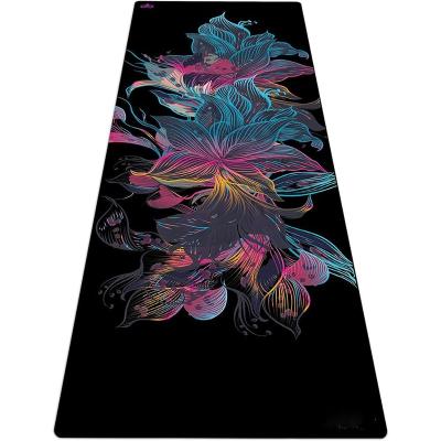 Chine Mat de yoga en caoutchouc naturel écologique sur mesure avec impression sublimation couleur complète à vendre