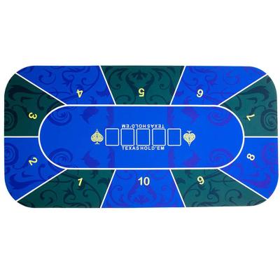 China CPM-002 Viable Safe Sick Rubber Poker Table Mat Game Top Cards Playing Poker Mat for sale