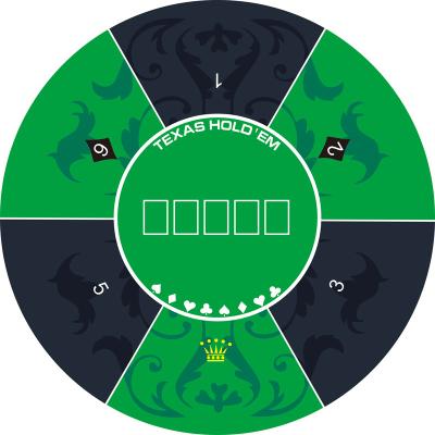 China CPM-005 Milieuvriendelijk /Duurzaam / Niet-toxisch Poker Mat Ronde Rubber Game Table Mat Te koop