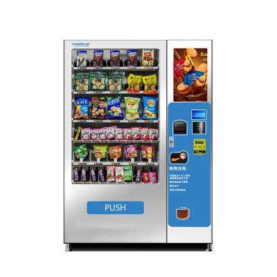 China High Quality Sheet Metal Snack School Glass Bottle Drinks Vending Machine Combo With Elevator Lift for sale