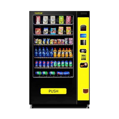 China Hot Sale School Vending Machine Refrigerated Snacks Glass Bottle Drinks Vending Machine With Lift for sale