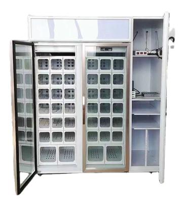 China Shopping mall locker vending machine with fridge cooling function for fruit egg milk meat food wine vegetable beer for sale