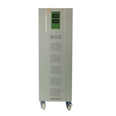 China Industrial Power Supplies Features Eco-friendly High Reliability Ventilation Slots 50/60HZ 30KVA Three Phase Voltage Regulator Stabilizer for sale