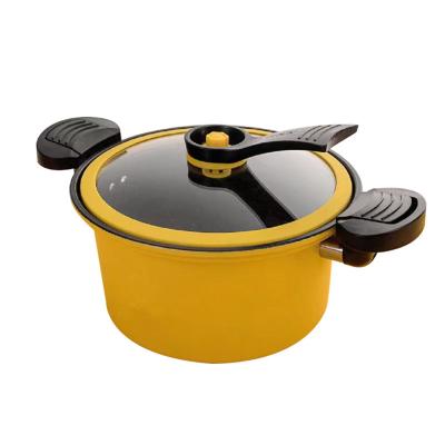 China Viable Multi-Function Non-Stick Pressure Cooker Stew Stock Pot Micro Pressure Cooker with Viewing Lid for sale