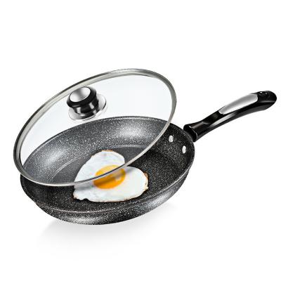 China Cheap Quality 26cm Maifan Viable Stone Pan Egg Flat Steak Non Stick Pan Big Multi Medical Stone Frying Pan With Lid for sale