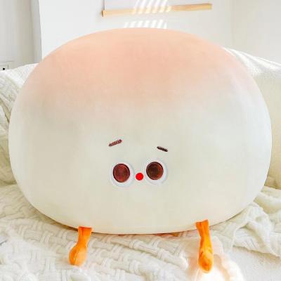 China New Arrival Cartoon Bun Cushion Stuffed Cute Soft Stuffed Bread Plush Throw Food Shape Pillow for sale